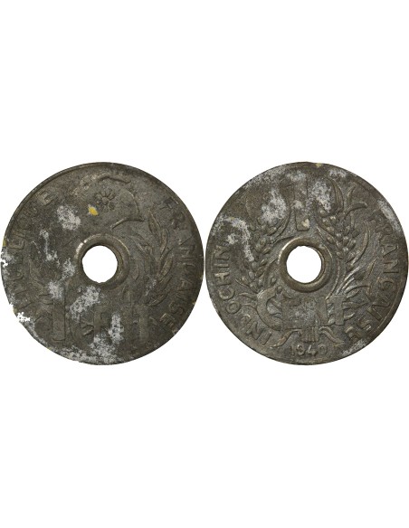 Indo-Chine Fr. 1 centième Zinc 1940 Hanoï