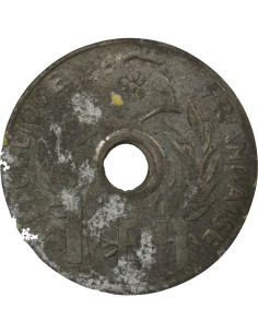 Indo-Chine Fr. 1 centième Zinc 1940 Hanoï 2