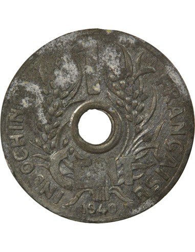Indo-Chine Fr. 1 centième Zinc 1940 Hanoï