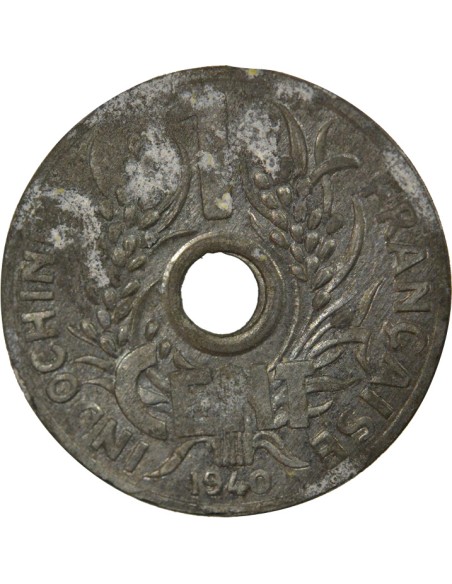 Indo-Chine Fr. 1 centième Zinc 1940 Hanoï