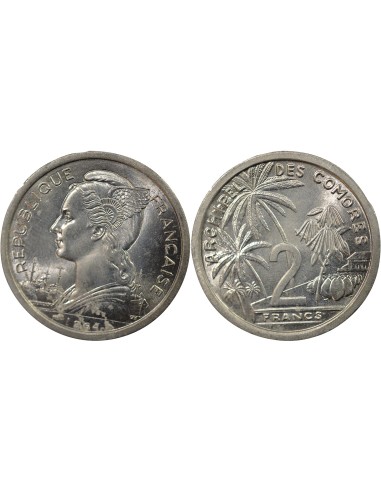 Comores 2 francs Aluminium 1964 A Paris