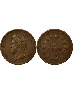Colonies Françaises Louis-Philippe Ier 5 centimes Bronze 1839 A - Paris
