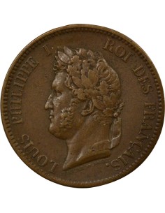 Colonies Françaises Louis-Philippe Ier 5 centimes Bronze 1839 A - Paris 2