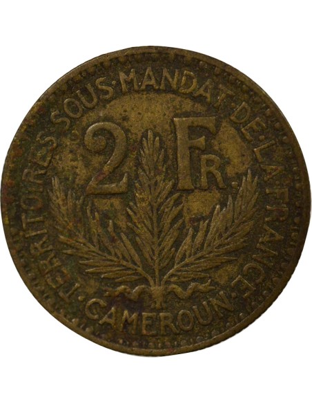 Cameroun Mandat Français 2 francs Bronze-Alu 1924 A Paris