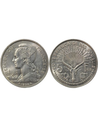 Somaliland 5 francs Aluminium 1959 A Paris