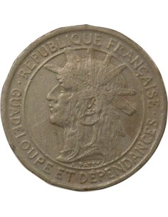Guadeloupe 50 centimes Or nordic 1921 A Paris 2