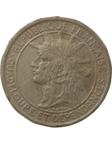 Guadeloupe 50 centimes Or nordic 1921 A Paris
