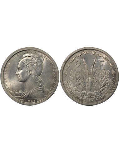 Cameroun 2 francs Aluminium 1948 A Paris