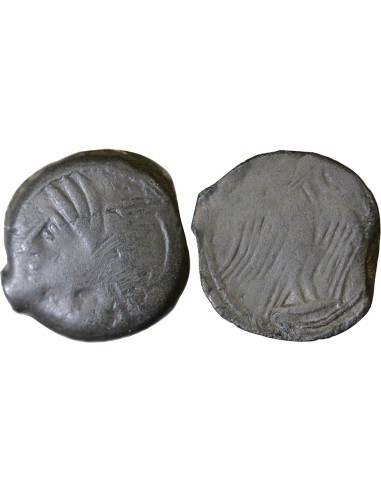 Gaule (Carnutes)  à l'Aigle et au Croissant 1 bronze Bronze Ie siècle Av JC