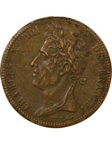 Guyane Française Charles X 5 centimes Bronze 1828 A - Paris