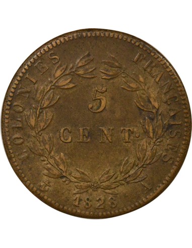 Guyane Française Charles X 5 centimes Bronze 1828 A - Paris