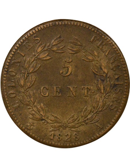 Guyane Française Charles X 5 centimes Bronze 1828 A - Paris