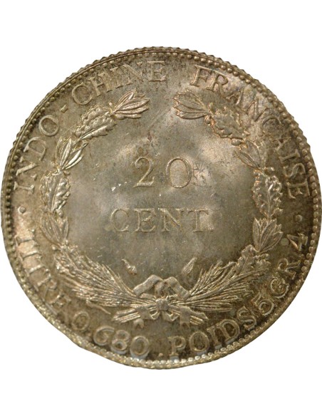 Indo-Chine Fr. 20 centimes Argent 1937 A Paris