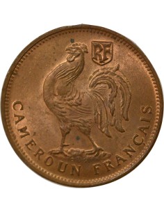 Cameroun Mandat Français 50 centimes Bronze 1943 SA Pretoria 2