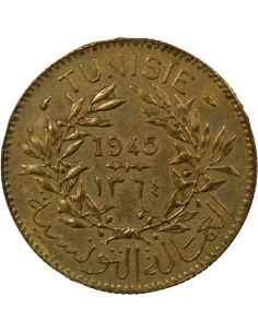 Tunisie Chambre de Commerce 2 francs Bronze-Alu 1945 A Paris 2