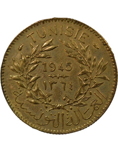 Tunisie Chambre de Commerce 2 francs Bronze-Alu 1945 A Paris
