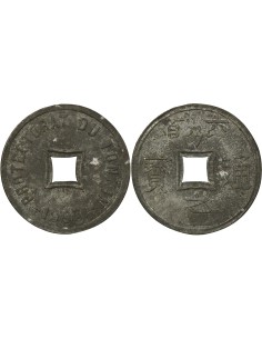 Tonkin 1/600 piastre Zinc 1905 A Paris
