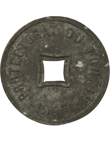 Tonkin 1/600 piastre Zinc 1905 A Paris