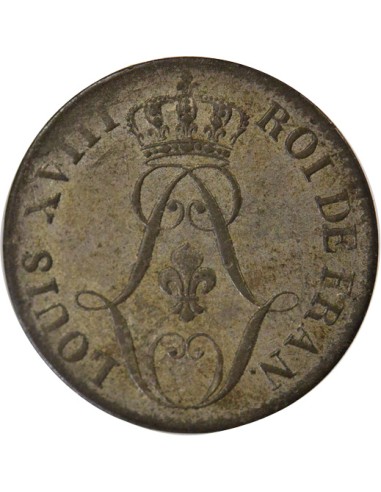 Guyane Française Louis XVIII 10 cents Billon 1818 A - Paris