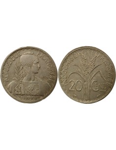 Indo-Chine Fr. 20 centième Nickel 1939 A Paris