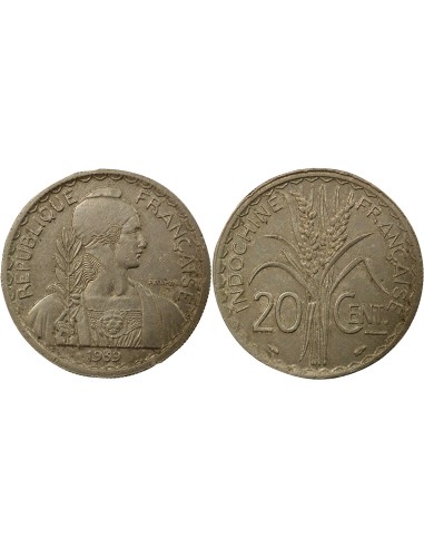 Indo-Chine Fr. 20 centième Nickel 1939 A Paris