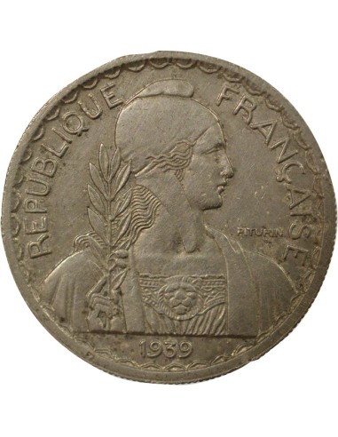Indo-Chine Fr. 20 centième Nickel 1939 A Paris