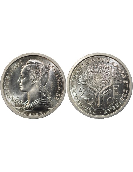 Djibouti 2 francs Aluminium 1968 A Paris