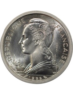 Djibouti 2 francs Aluminium 1968 A Paris 2