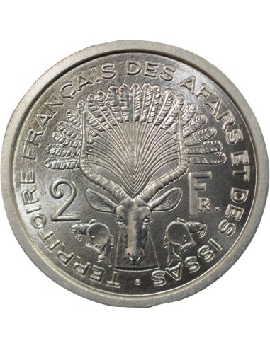 Djibouti 2 francs Aluminium 1968 A Paris