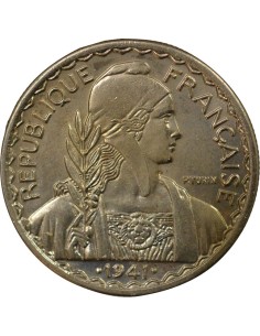 Indo-Chine Fr. 20 centième Or nordic 1941 S San Francisco 2