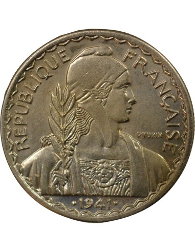 Indo-Chine Fr. 20 centième Or nordic 1941 S San Francisco