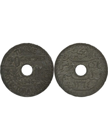Tunisie Lamine Bey 20 centimes Zinc 1945 A Paris