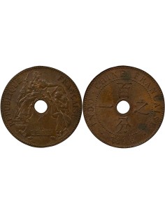 Indo-Chine Fr. 1 centième Bronze 1896 A - Paris