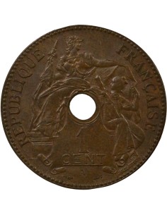 Indo-Chine Fr. 1 centième Bronze 1896 A - Paris 2