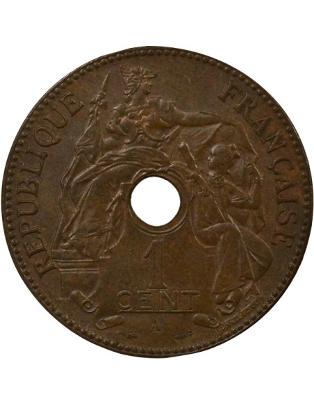 Indo-Chine Fr. 1 centième Bronze 1896 A - Paris