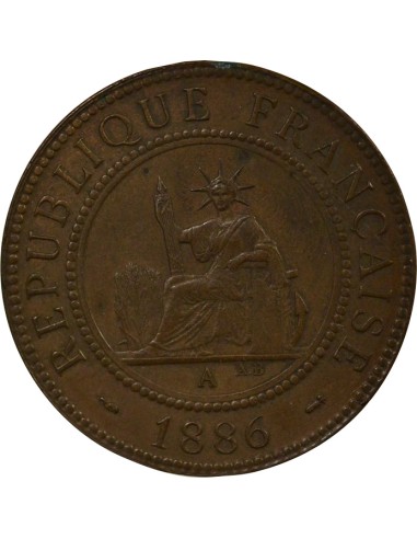 Indo-Chine Fr. 1 centième Bronze 1886 A - Paris