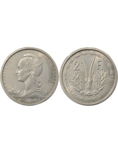 Etats de l'Afrique Equatoriale 2 francs Aluminium 1948 A Paris