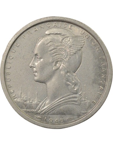 Etats de l'Afrique Equatoriale 2 francs Aluminium 1948 A Paris