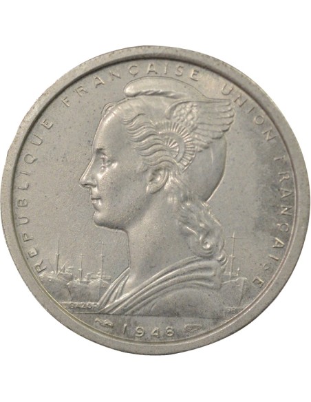 Etats de l'Afrique Equatoriale 2 francs Aluminium 1948 A Paris