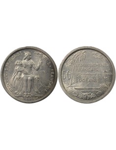 Océanie Française Liberté assise 50 centimes Aluminium 1949 A Paris
