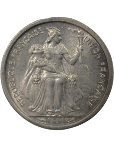 Océanie Française Liberté assise 50 centimes Aluminium 1949 A Paris 2
