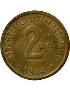 France Libre 2 francs Bronze-Alu 1944 Philadelphie 2
