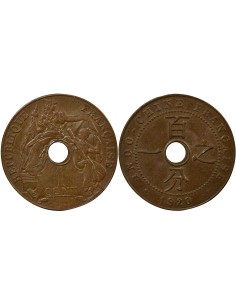 Indo-Chine Fr. 1 centième Bronze 1920 S San Francisco