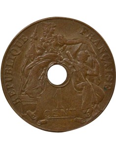 Indo-Chine Fr. 1 centième Bronze 1920 S San Francisco 2