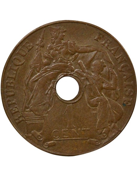 Indo-Chine Fr. 1 centième Bronze 1920 S San Francisco