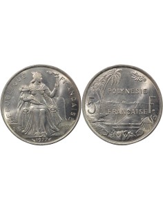 Polynésie Fr. 5 francs Aluminium 1977 A Paris