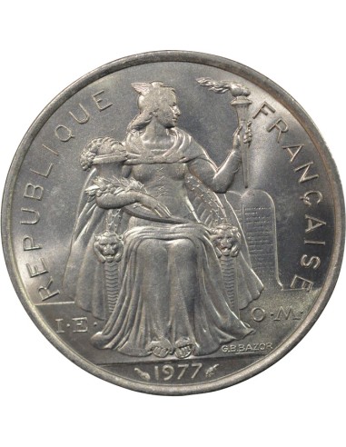 Polynésie Fr. 5 francs Aluminium 1977 A Paris