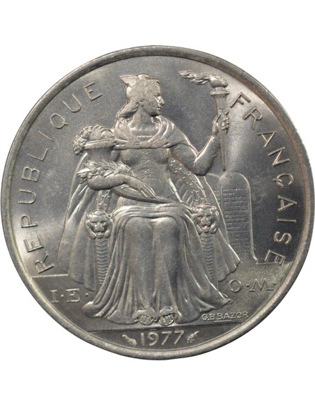 Polynésie Fr. 5 francs Aluminium 1977 A Paris