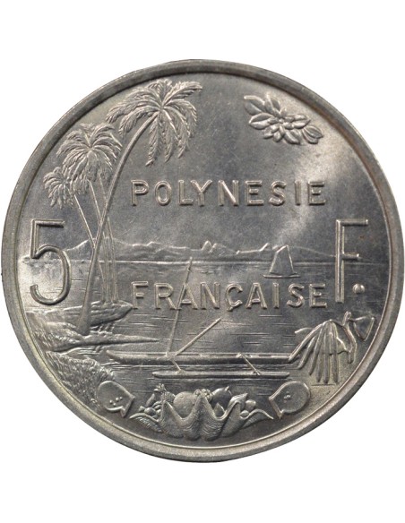Polynésie Fr. 5 francs Aluminium 1977 A Paris
