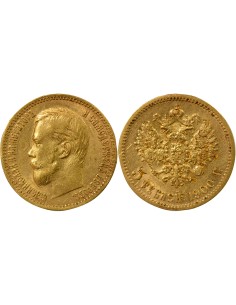 Russie Nicolas II 5 roubles Or 1900 A Paris